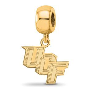 14k Gold Plated Silver U of Central Florida Sm Dangle Bead Charm
